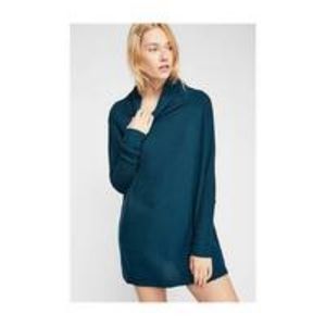 Free People Womens Kitty Thermal Sweater Teal